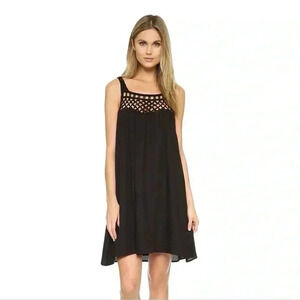 Black Crochet Detail BB Dakota Mini Dress A Line